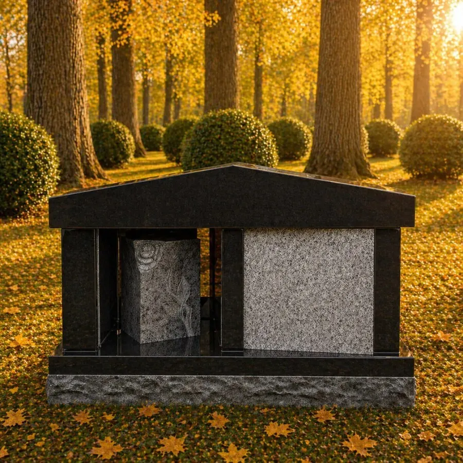 2-Niche Granite Cremation Columbarium 34 x 18 x 22