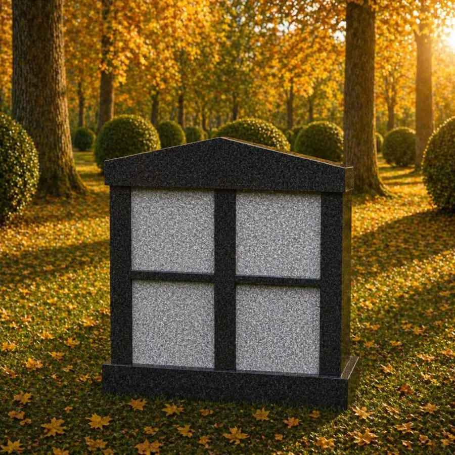 4-Niche Granite Columbarium Monument 34 x 18 x 22
