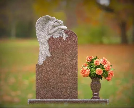 Angel Shape Granite Headstone Memorial