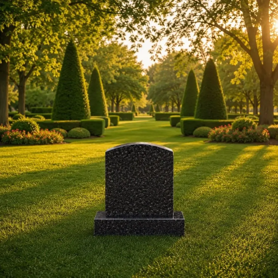 Arched Upright Granite Headstone 20 x 8 x 24