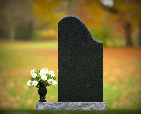 Asymmetrical Upright Granite Headstone