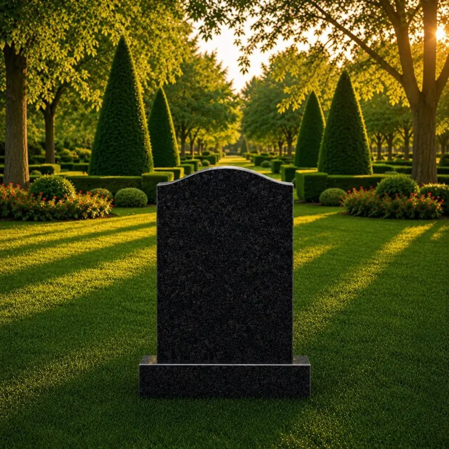 Classic Serpentine Granite Headstone 20 x 8 x 31