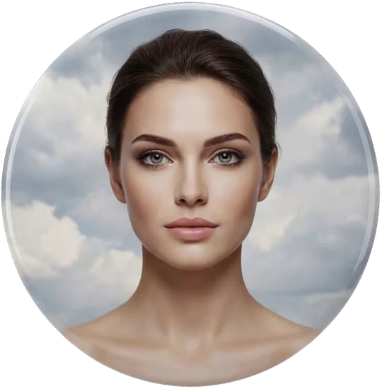 Circular Ceramic Photo Portrait