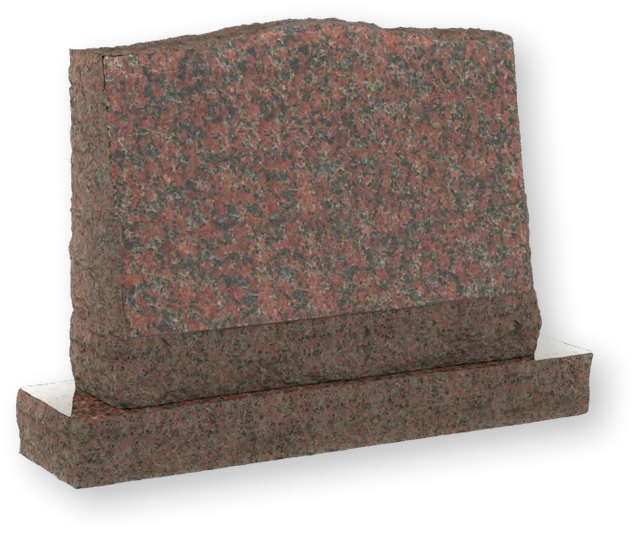 Classic Rustic Granite Slant Headstone