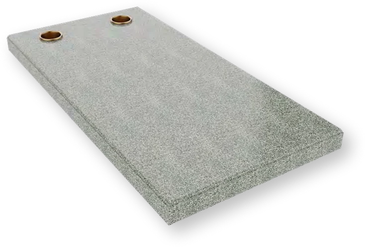 Companion Granite Ledger with Dual Vases