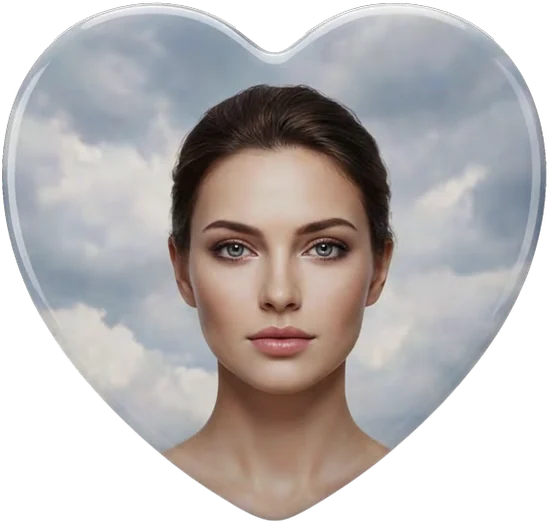 Heart Ceramic Photo Portrait