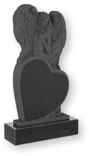 Heart-Shaped Angel Memorial