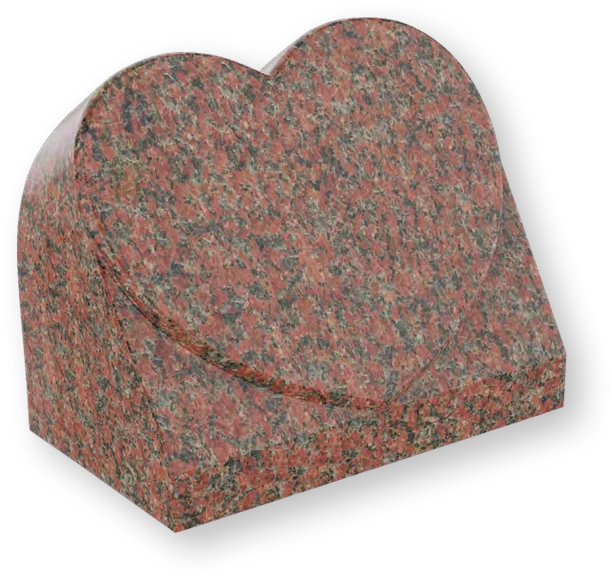 Heart Slant Granite Headstone