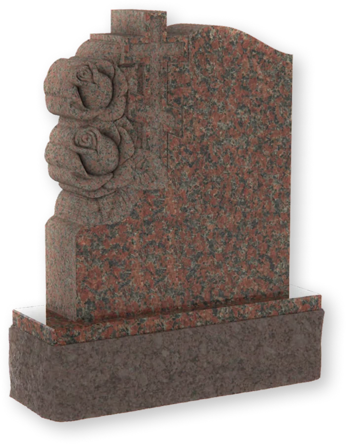 Orthodox Cross Upright with Floral Engraving