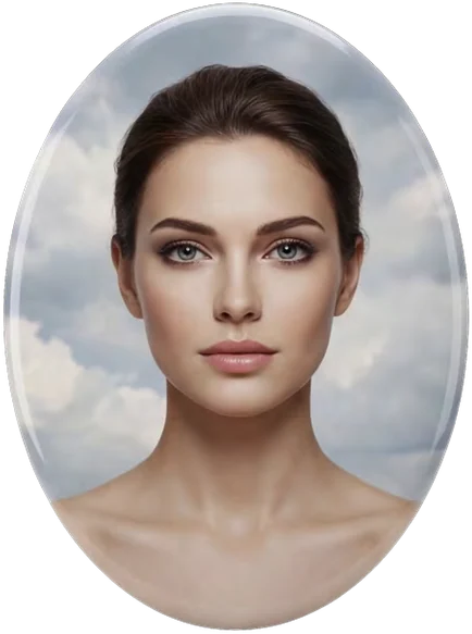 Oval Ceramic Photo Portrait