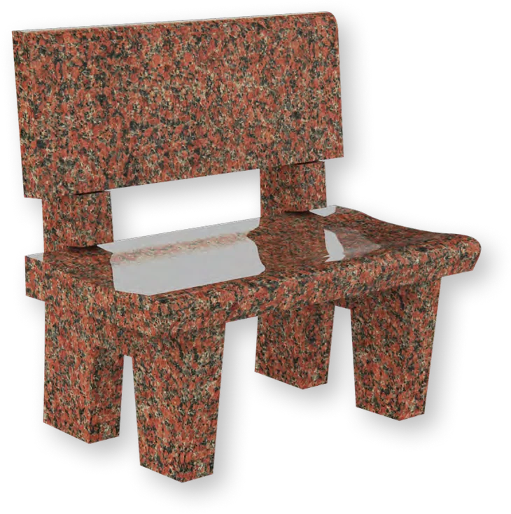 Simple Cemetery Granite Bench