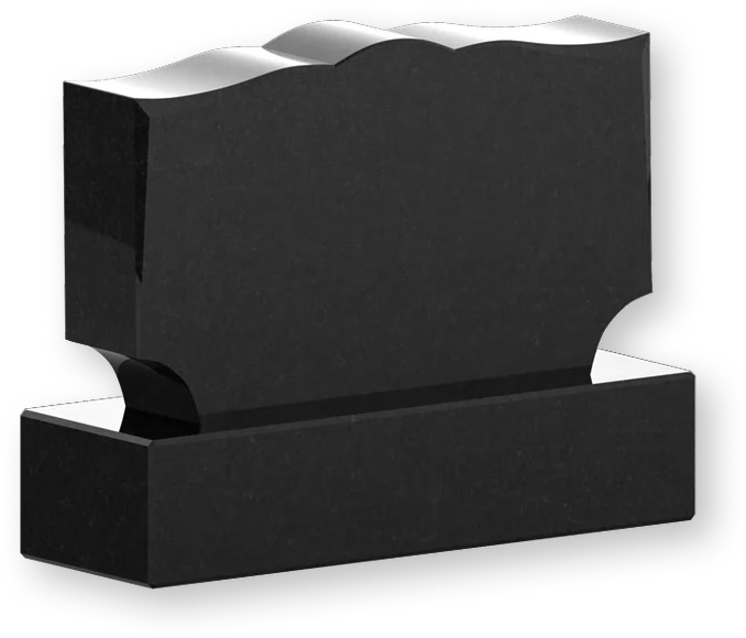 Simple Upright Companion Granite Headstone
