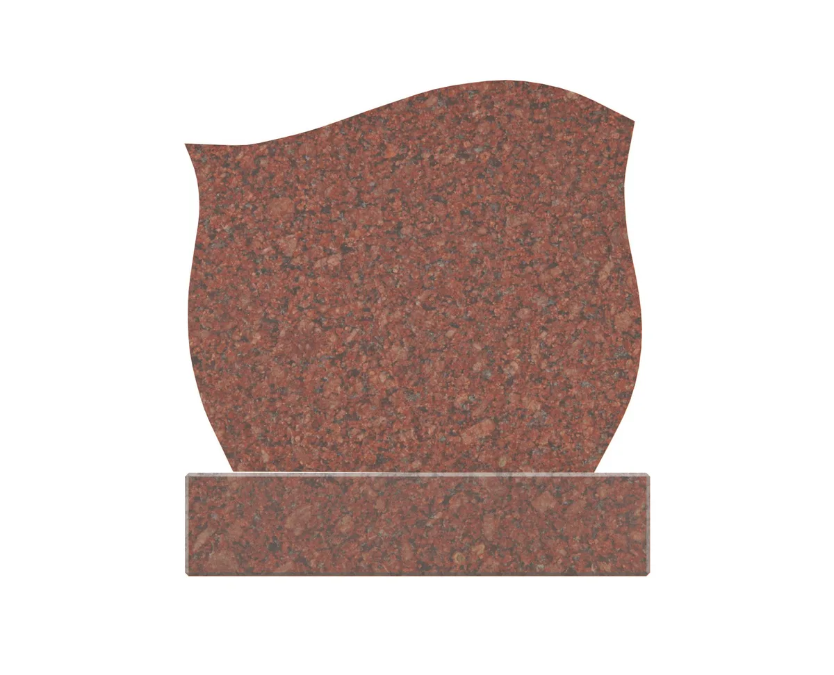 Show photo 4 of 4: Simple Upright Granite Memorial with Star of David