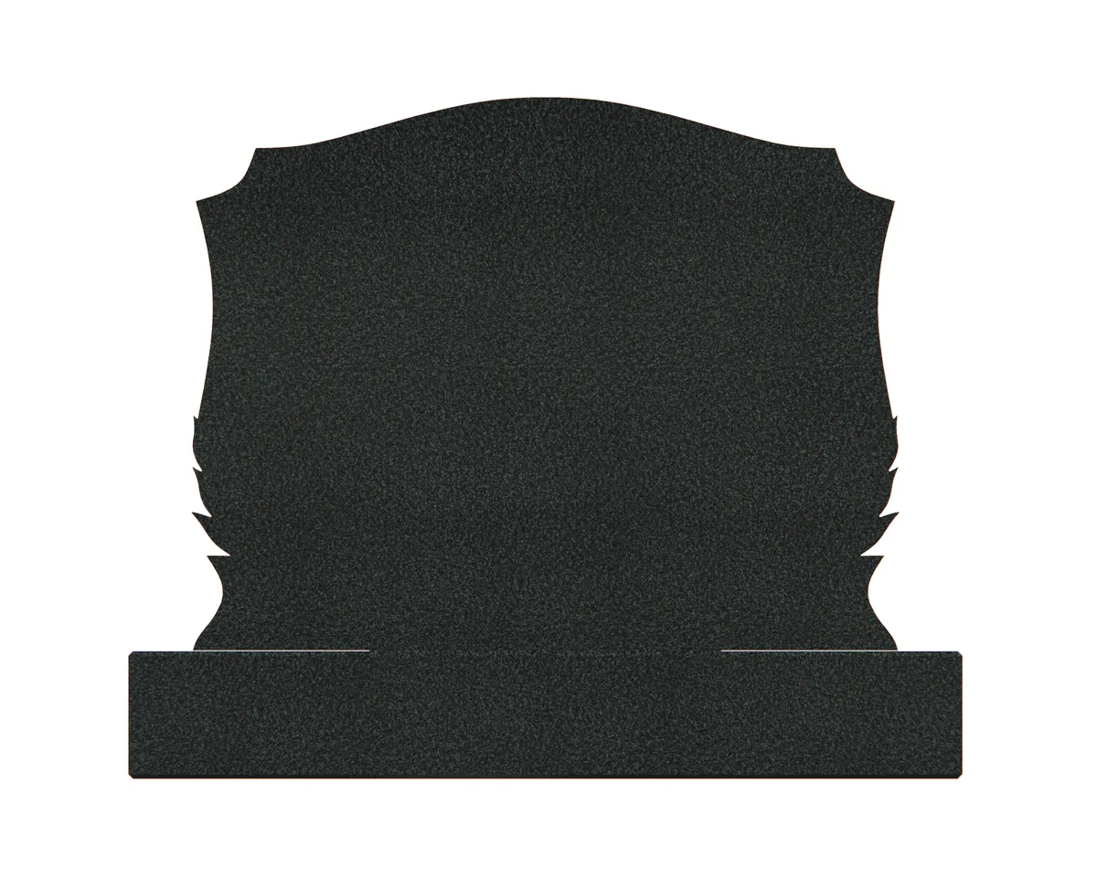 Show photo 4 of 4: Granite Headstone with Heart and Laurel Design