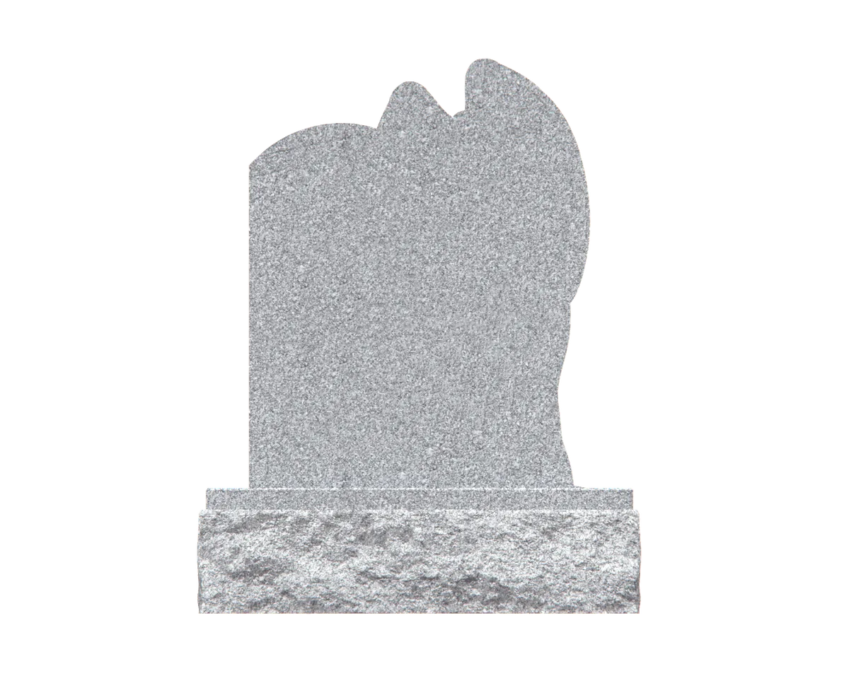 Show photo 4 of 4: Guardian Angel Embracing Granite Headstone – A Tribute of Love