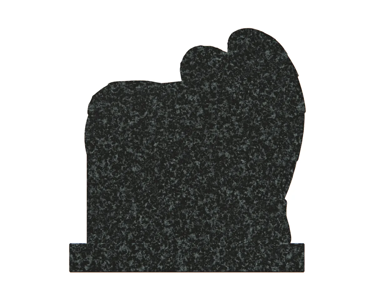 Show photo 4 of 4: Angel of Peace Heart-Shaped Memorial in Granite