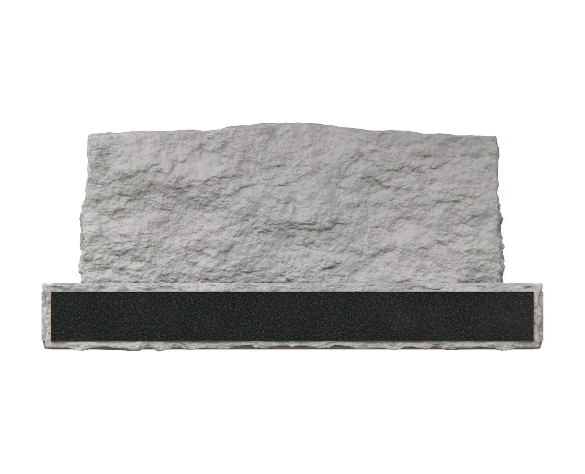 Show photo 4 of 5: Simple Companion Granite Monument with Rustic Base