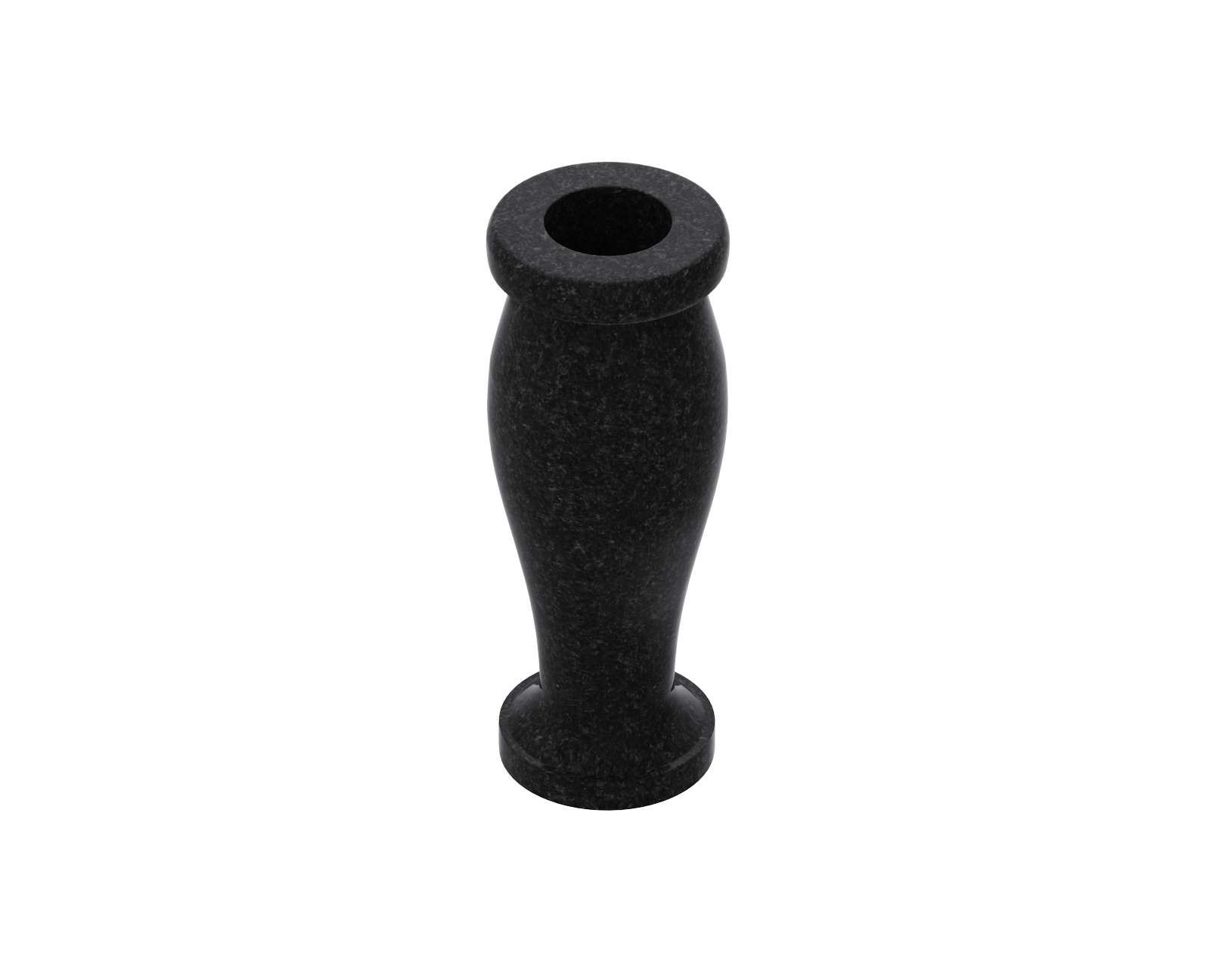 Classic Round Granite Memorial Vase
