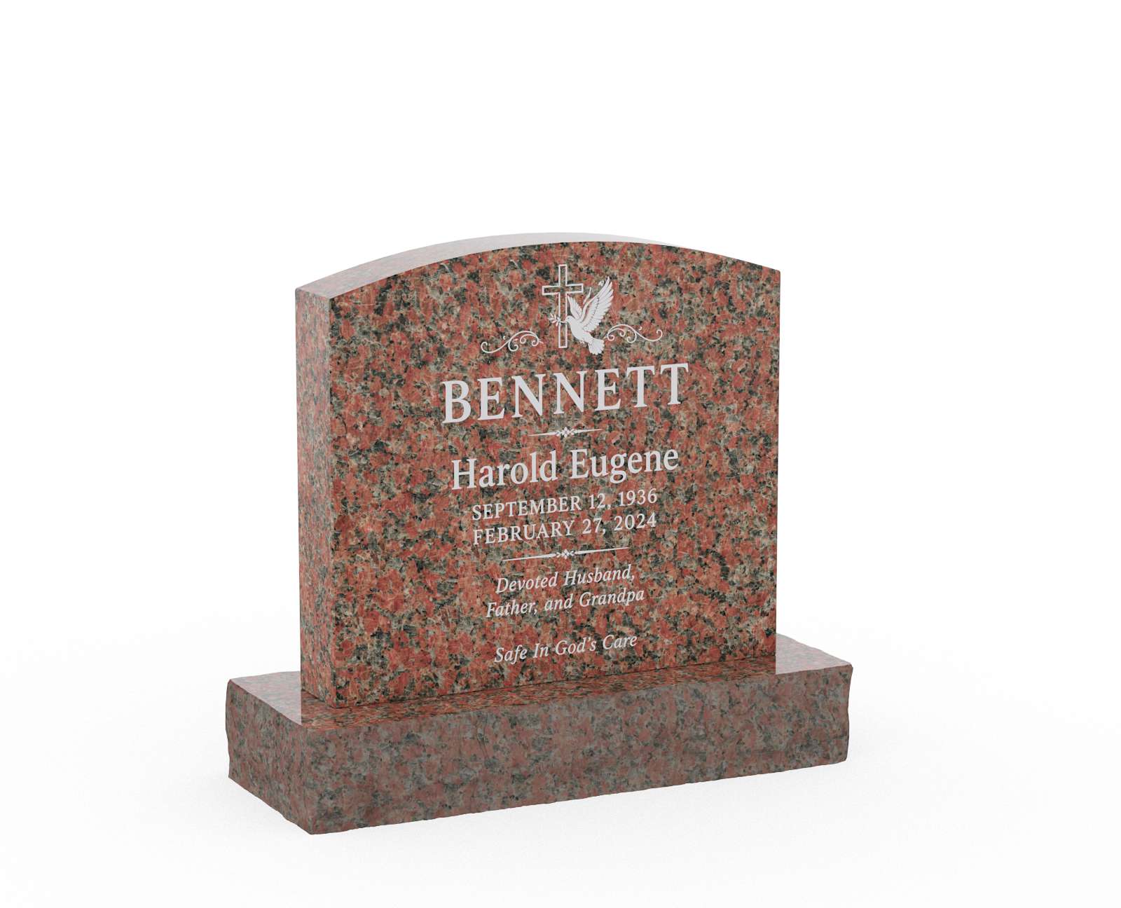 Classic Upright Granite Headstone