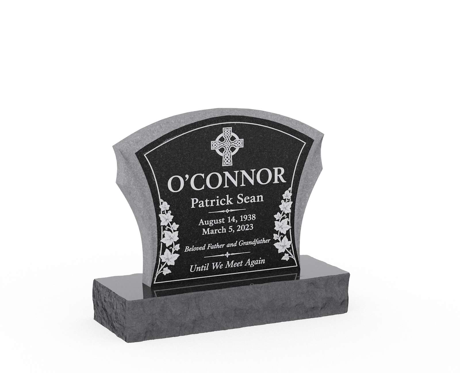 Curved Shape Granite Headstone