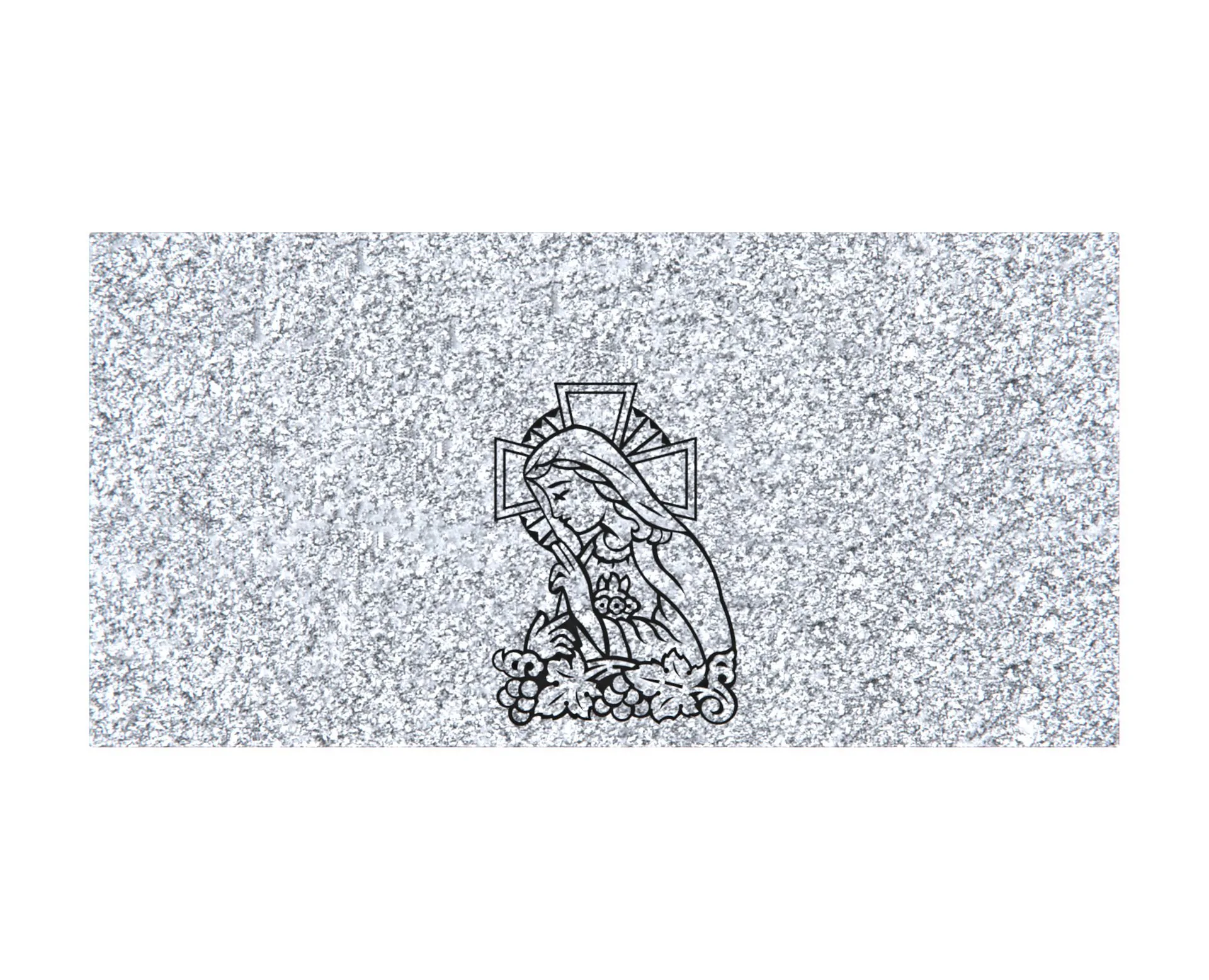 Show photo 2 of 2: Flat Granite Grave Marker