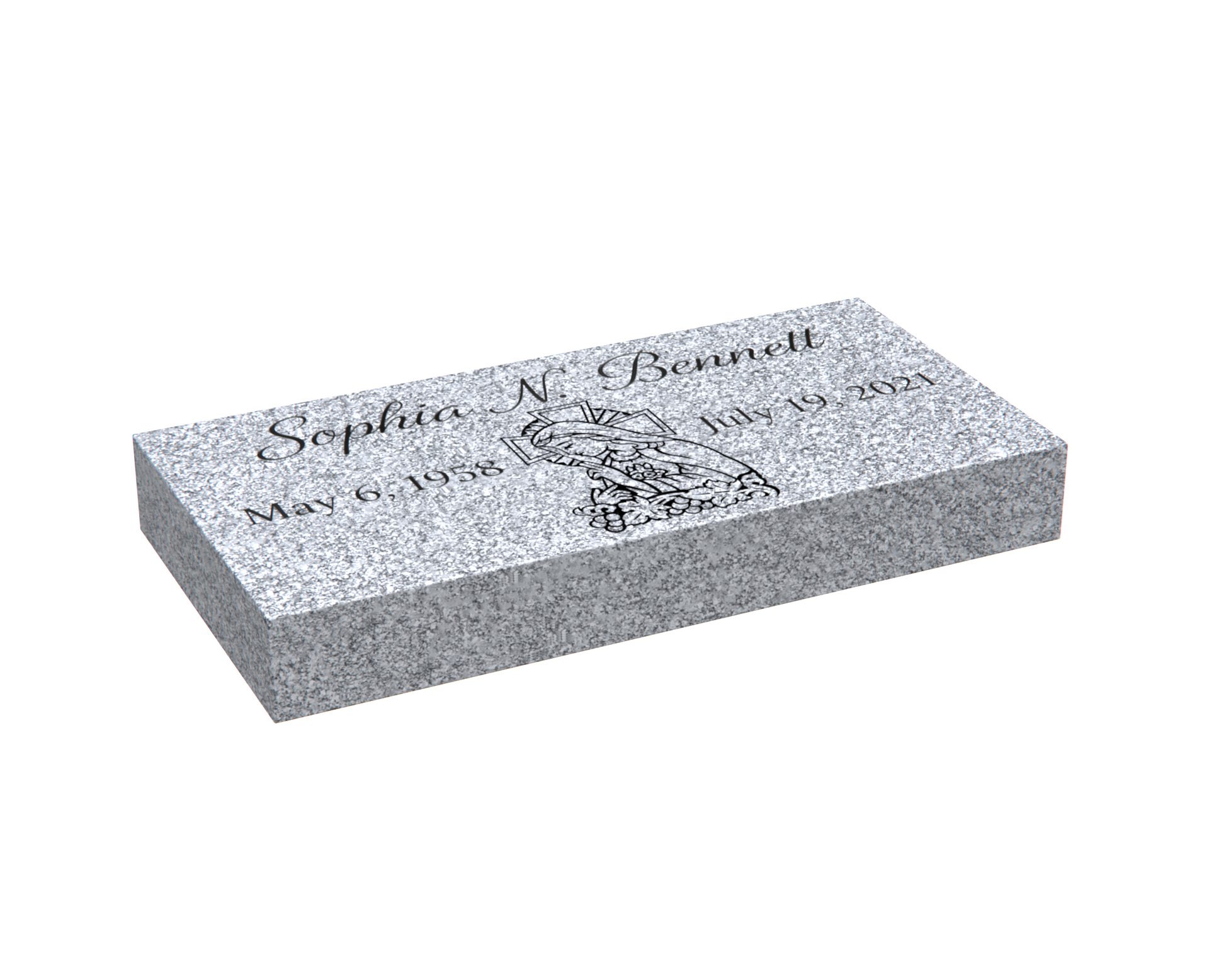 Flat Granite Grave Marker