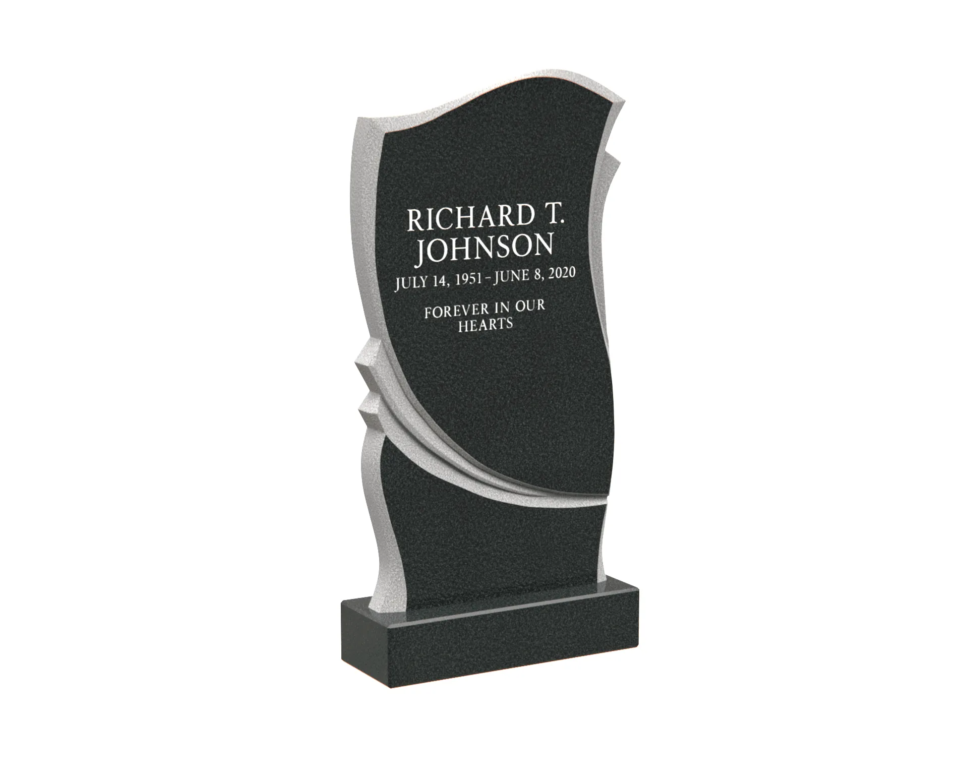 Elegant Value Upright Wave Monument