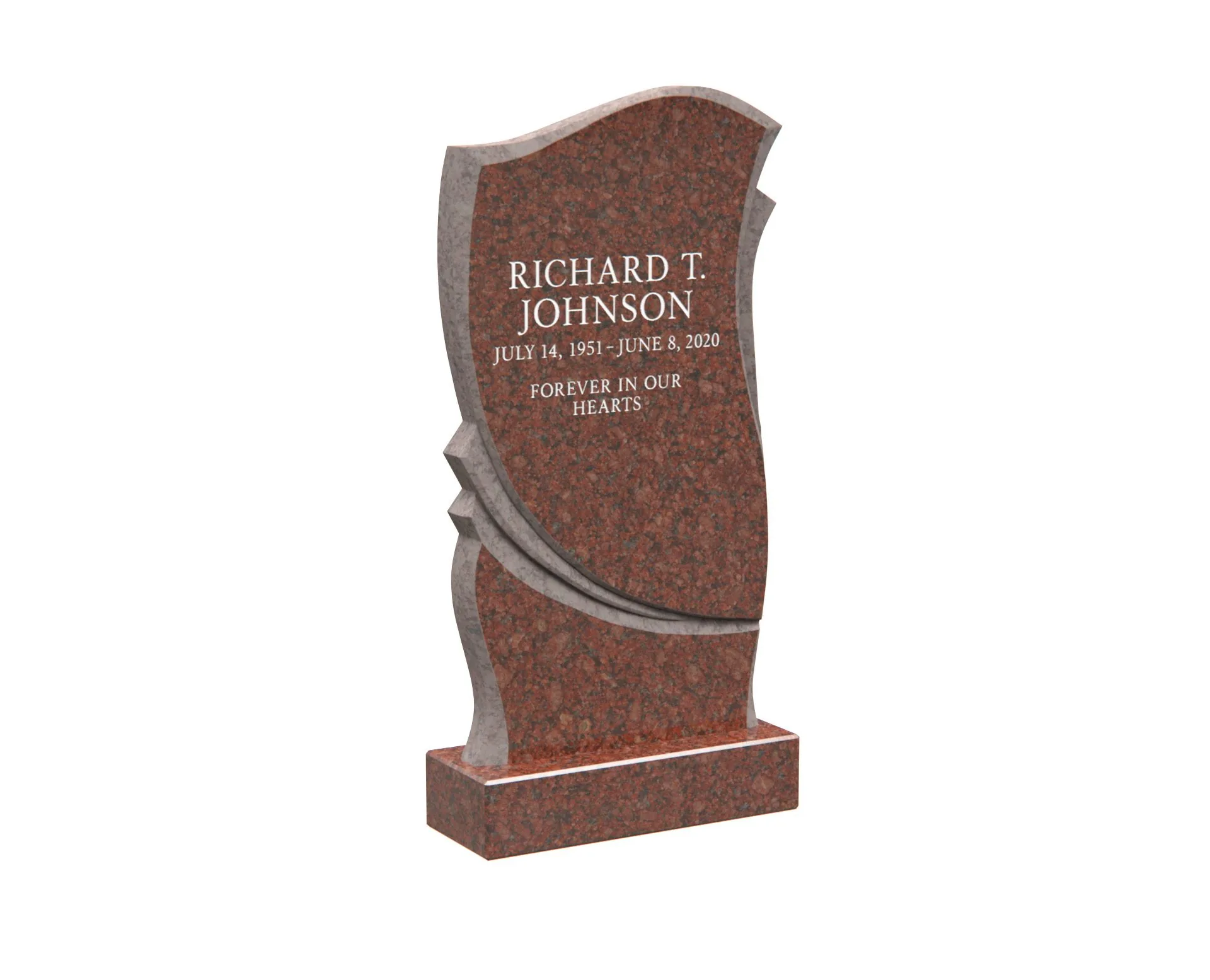 Show photo 3 of 4: Elegant Value Upright Wave Monument