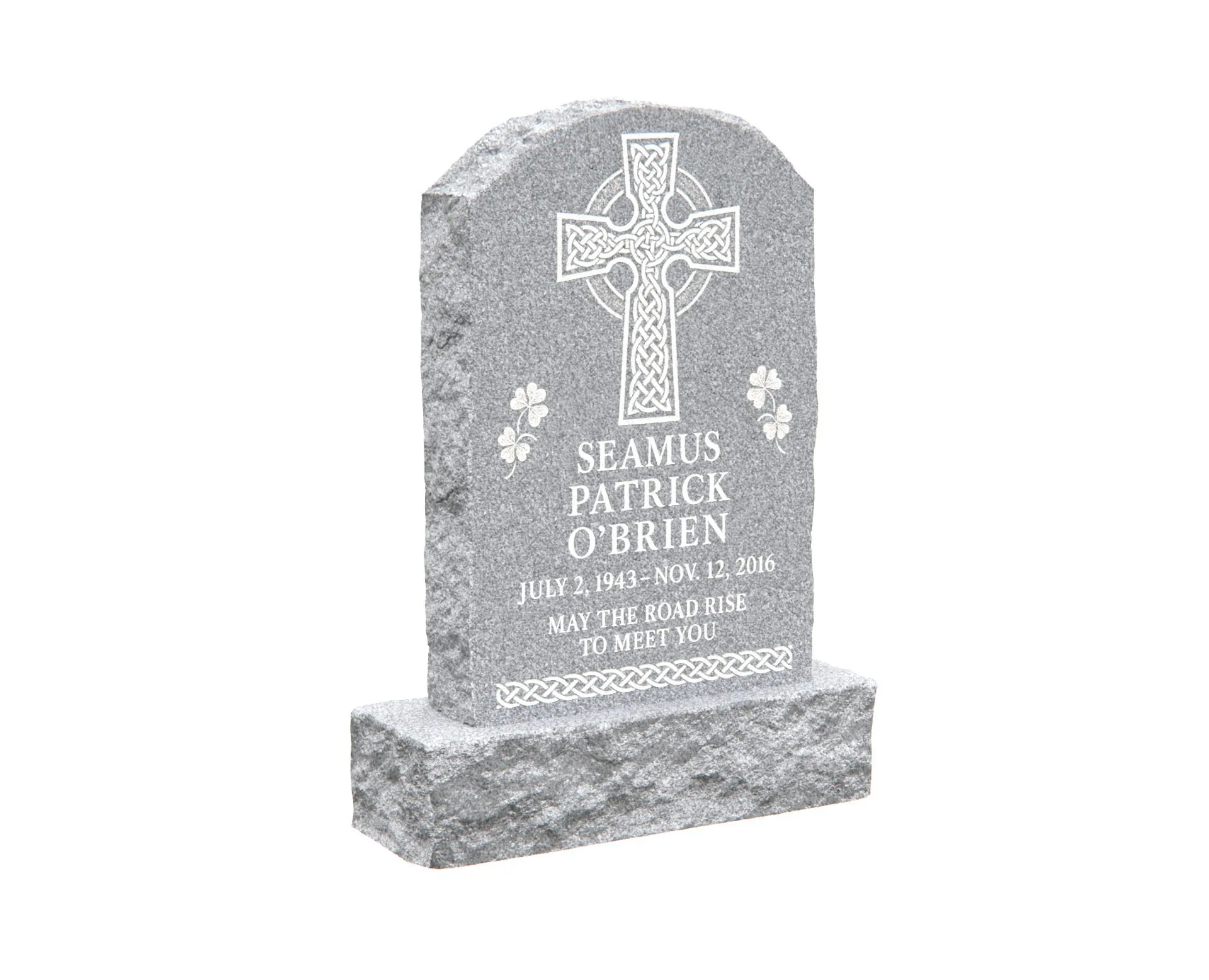 Show photo 2 of 4: Simple Irish Upright Memorial with Celtic Cross