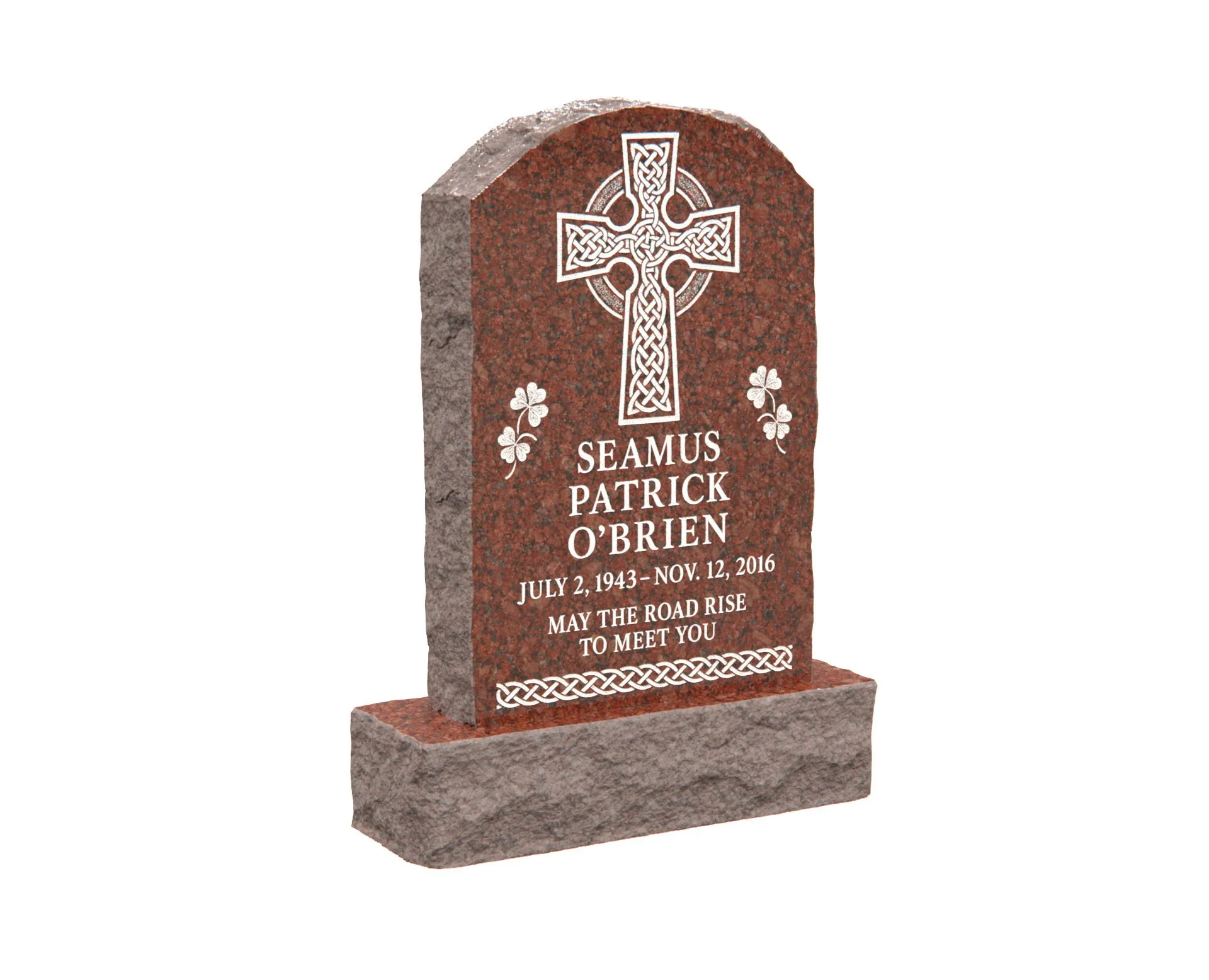 Show photo 3 of 4: Simple Irish Upright Memorial with Celtic Cross