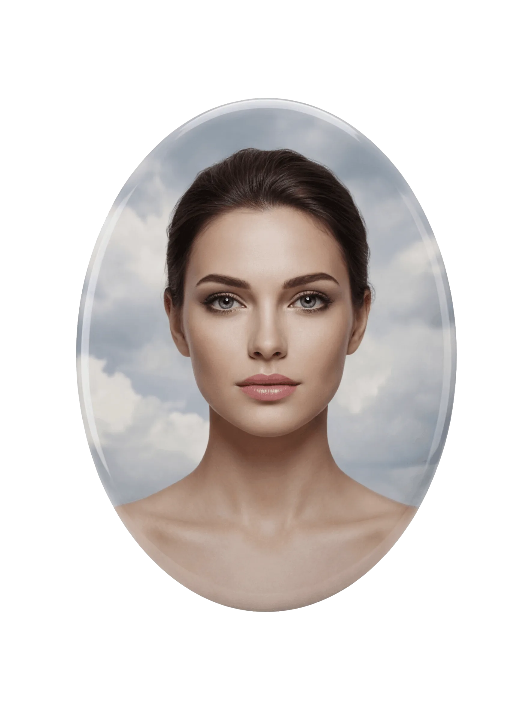 Oval Ceramic Photo Portrait