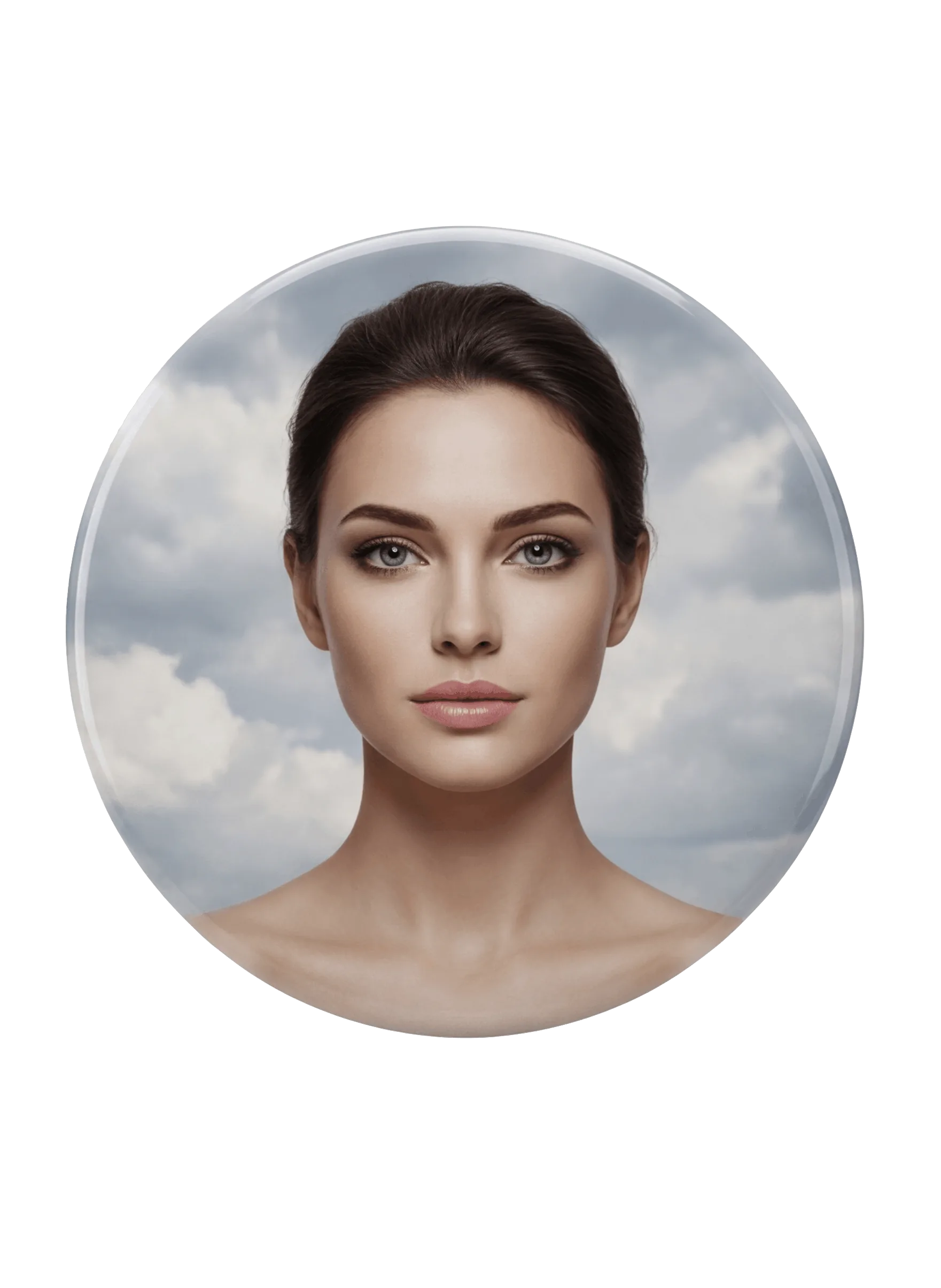 Circular Ceramic Photo Portrait