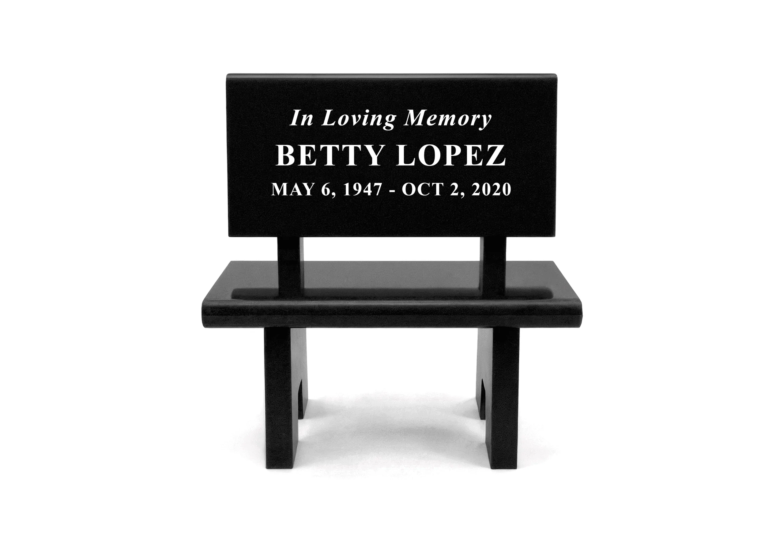 Granite Memorial Bench with  Engraving
