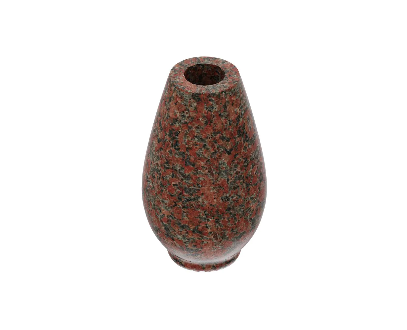 Show photo 3 of 3: Oval Granite Memorial Vase