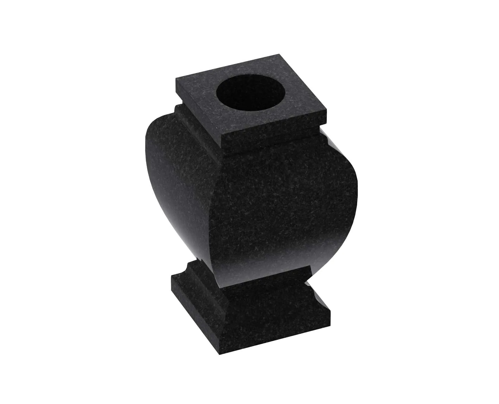 Scroll Granite Memorial Vase, photo 1 of 3