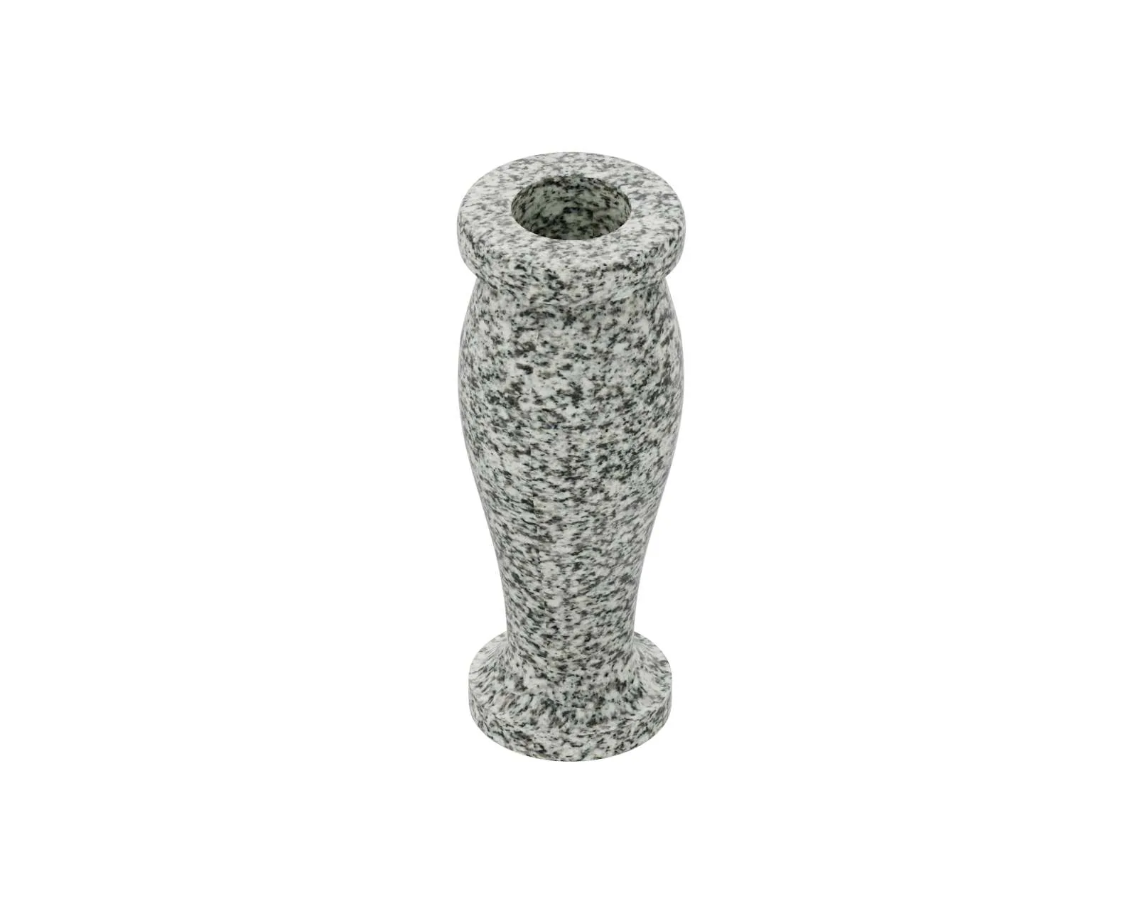 Show photo 2 of 3: Classic Round Granite Memorial Vase