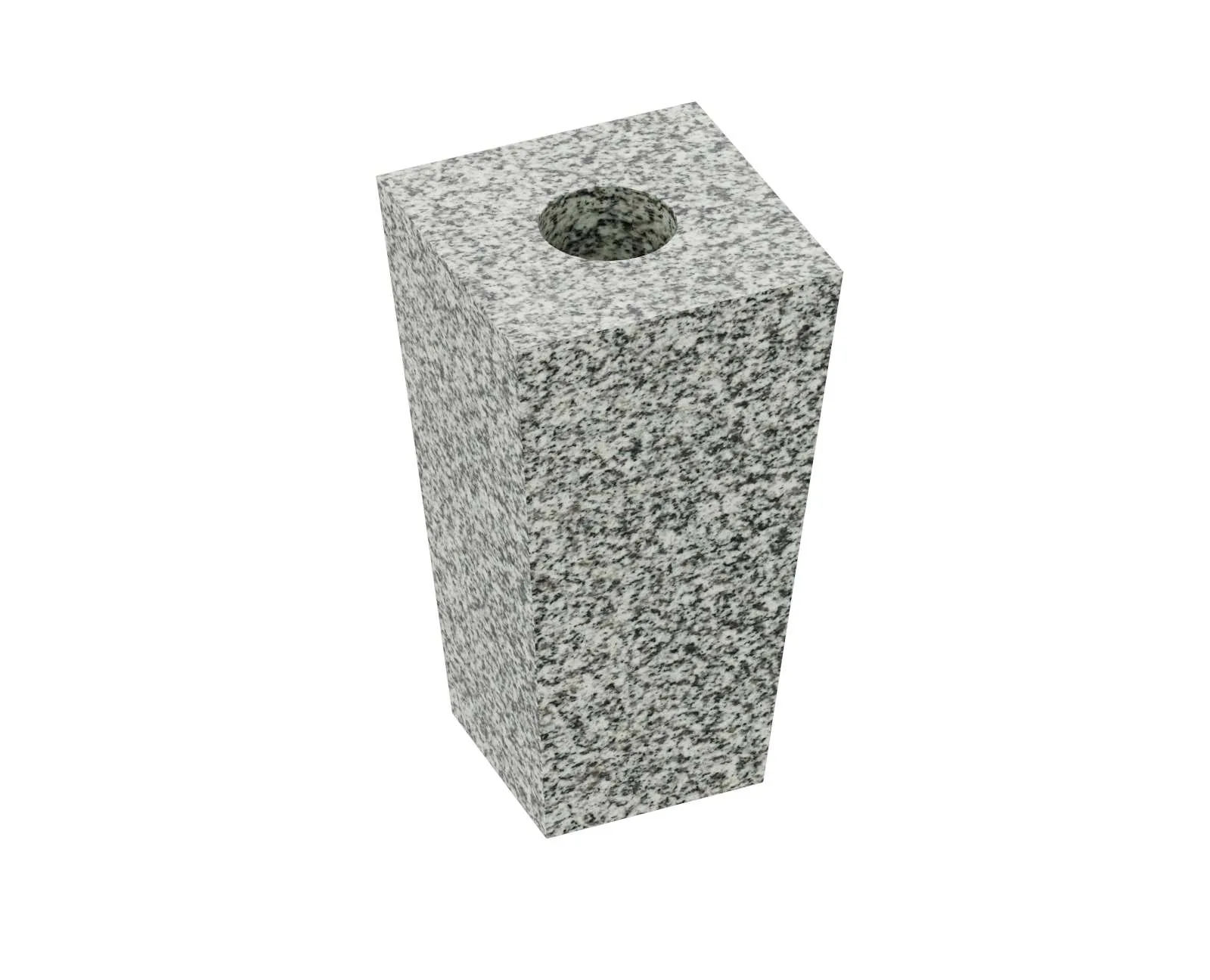 Show photo 2 of 3: Square Granite Memorial Vase