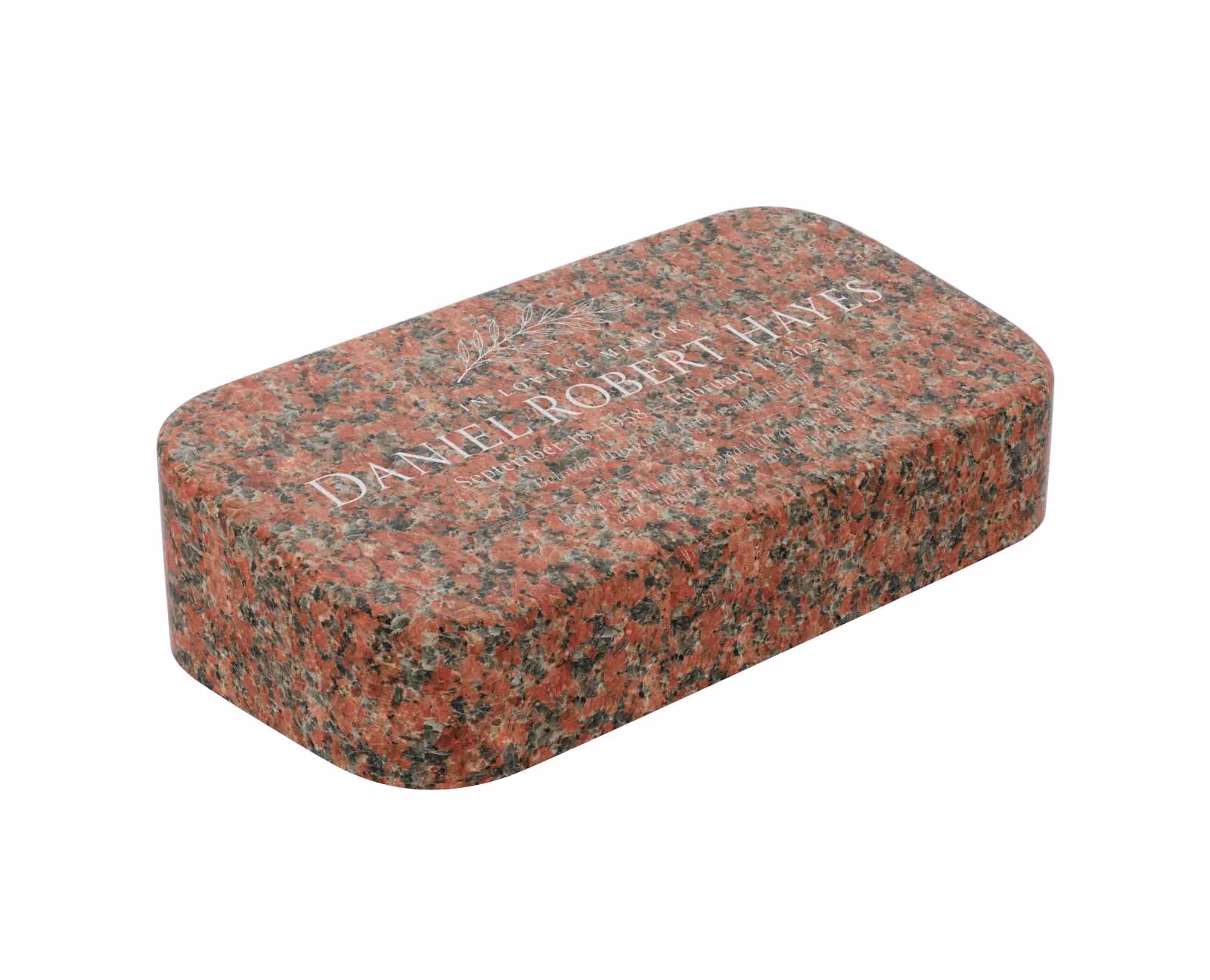 Show photo 3 of 3: Classic Rounded Bevel Granite Grave Marker