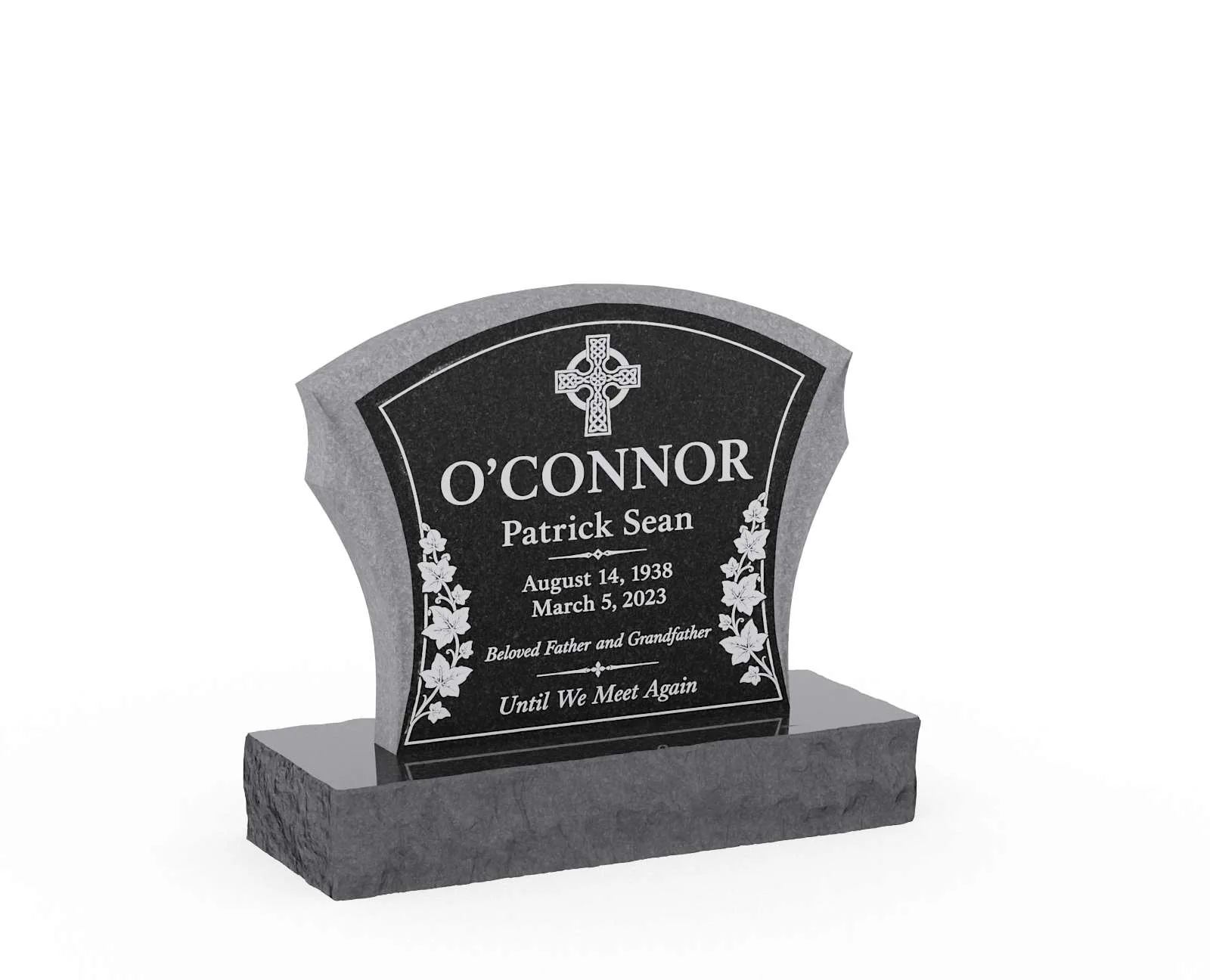 Curved Shape Granite Headstone