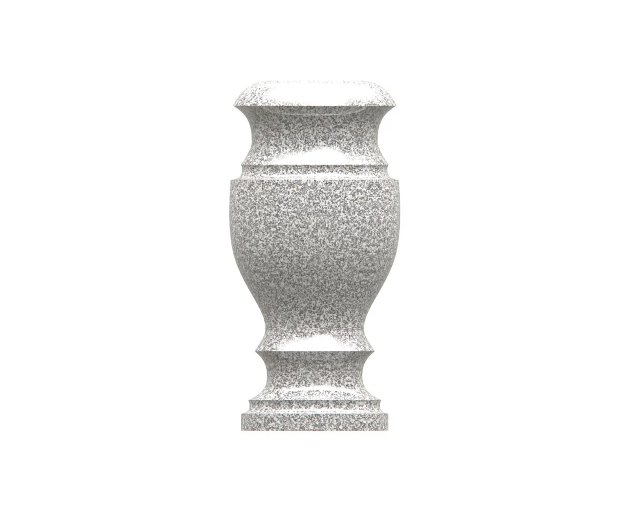 Show photo 2 of 3: Granite Cemetery Vase – 4 x 10 in
