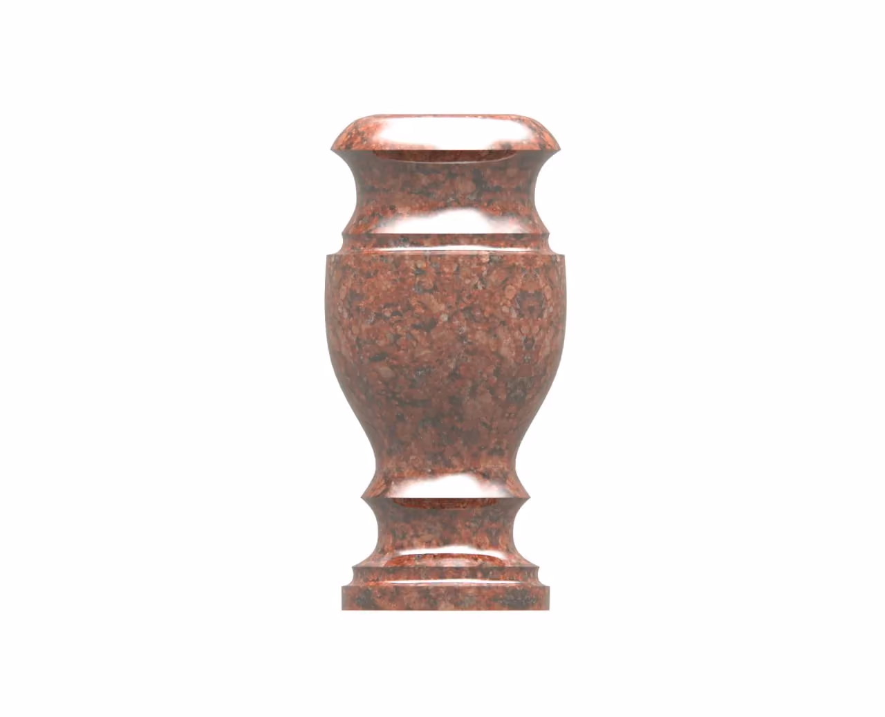 Show photo 3 of 3: Granite Cemetery Vase – 4 x 10 in