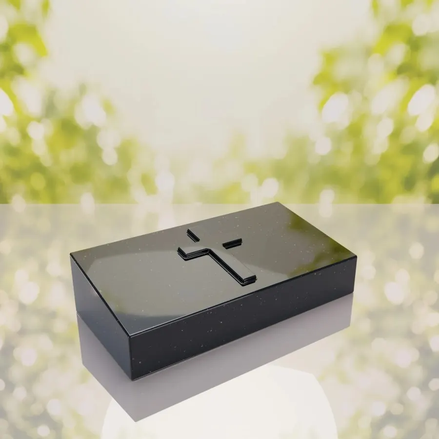Christian Cross Bevel Granite Grave Marker
