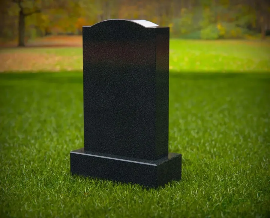 Classic Arched-Top Single Upright Granite Headstone