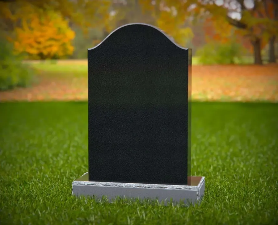 Classic Single Upright Serpentine Headstone