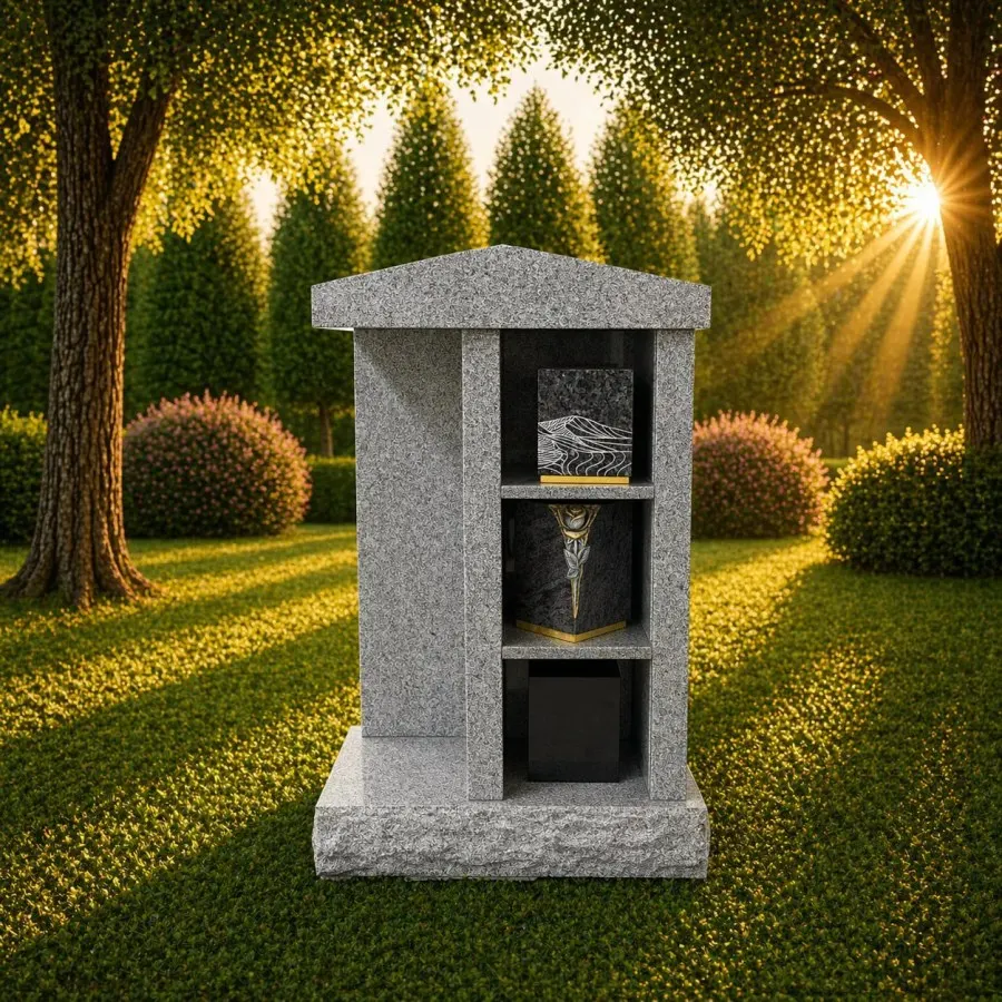 3-Niche Granite Columbarium Monument