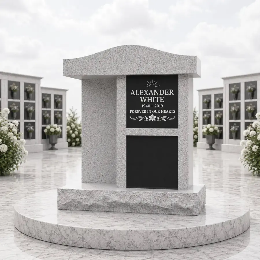 Serpentine Top 2-Level Granite Columbarium