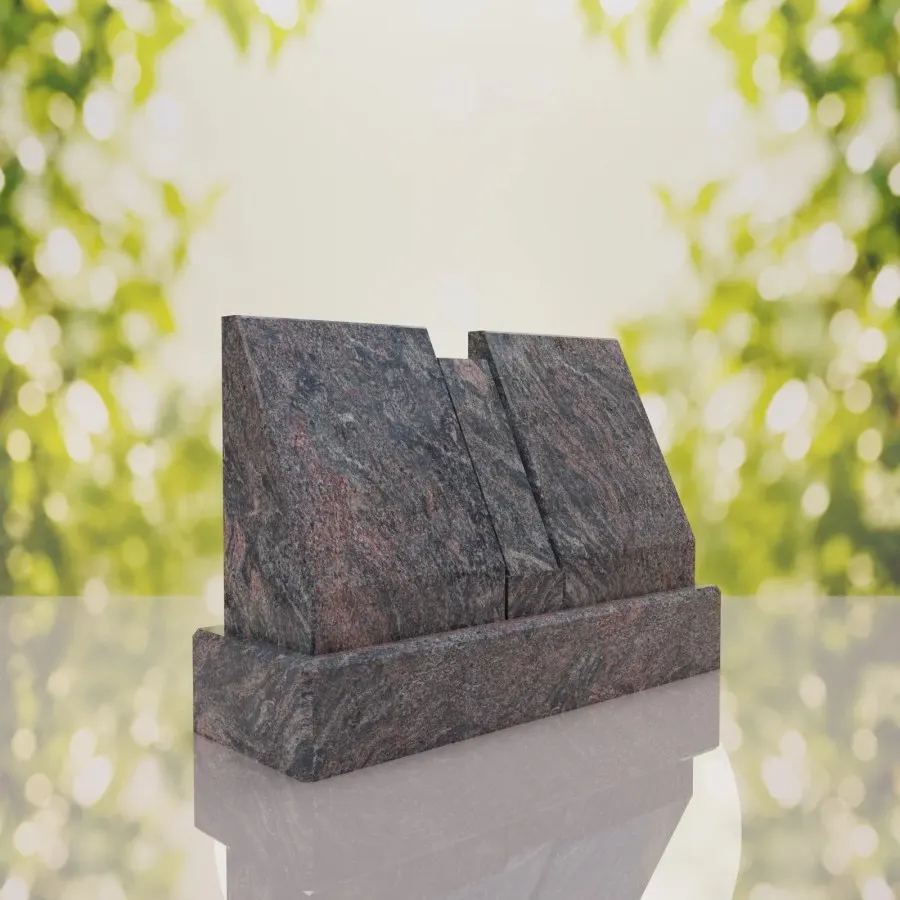 Companion Double Slant Granite Headstone