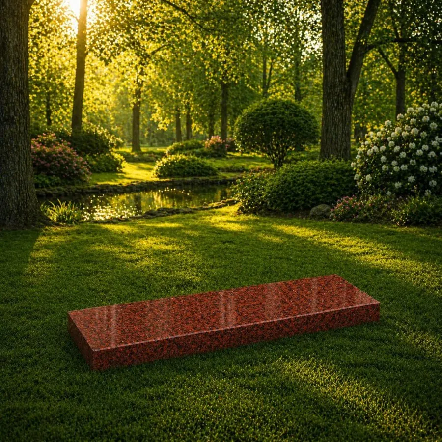 Companion Flat Granite Grave Marker — Design 11