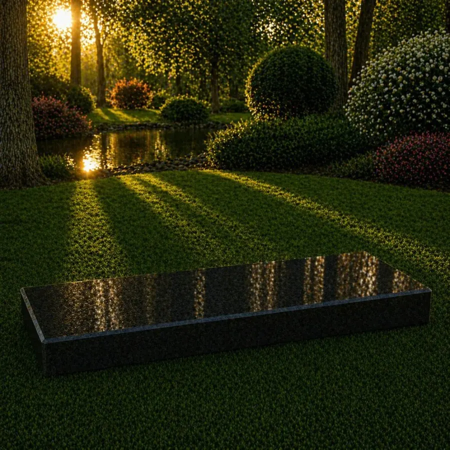 Flat Granite Grave Marker 28 x 14 x 4