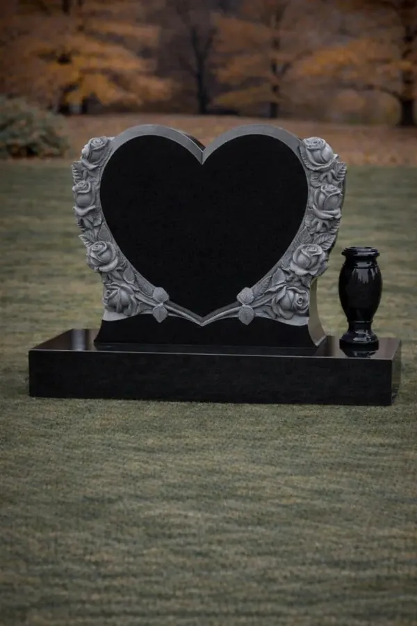 Special Shape Heart Granite Headstone